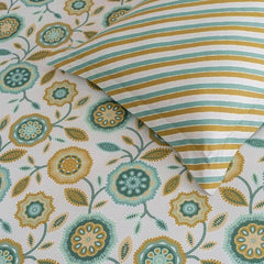 Enera Optima Collection Eloise-Evergreen Color Printed Fitted Sheet - enera