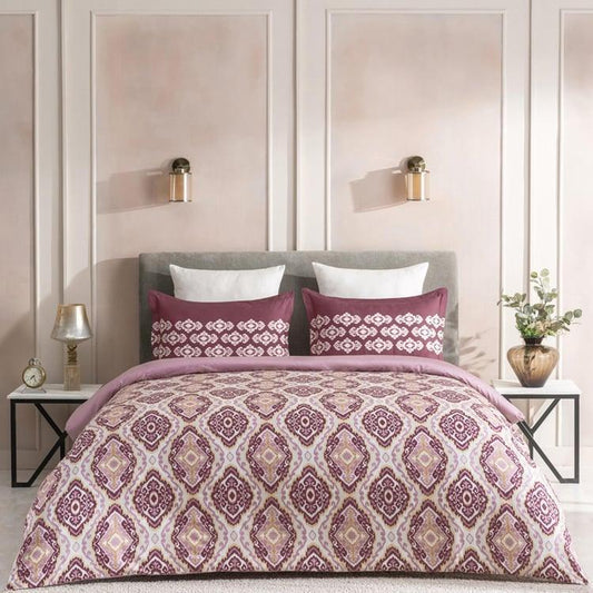 Enera Optima Collection Morocco-Plum Color Printed Fitted Sheet - enera
