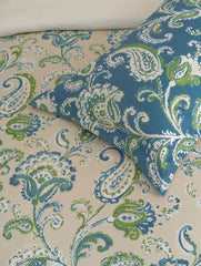 Enera Optima Collection Camelia-Blue Bell Color Printed Fitted Sheet - enera