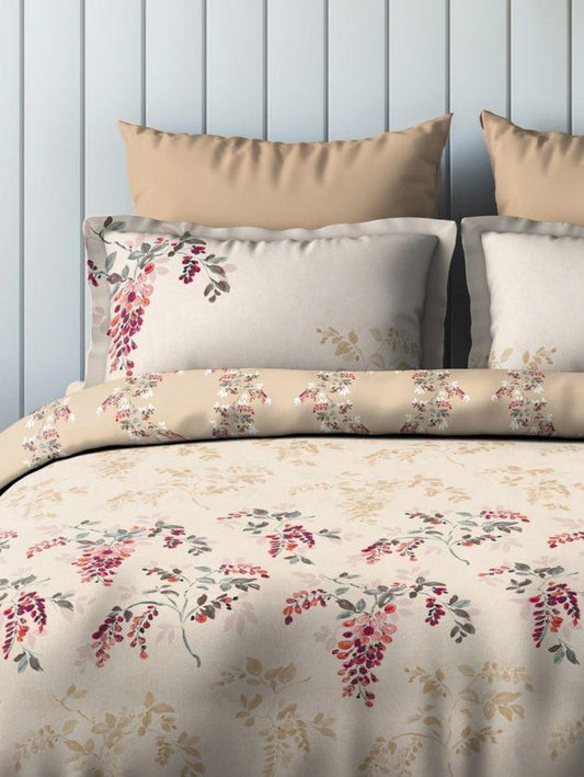 D'Decor Icons Blackberry & Baked Apple King Size Bedsheet - enera