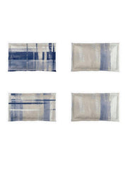 D'Decor Icons Chalk True Navy King Size Bedsheet - enera
