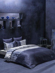 D'Decor Indigo Moods Shibori-Blue Horizon King Size Double Bedsheet - enera