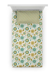 D'Decor Optima Eloise Evergreen Ethnic Single Bed Sheet - enera