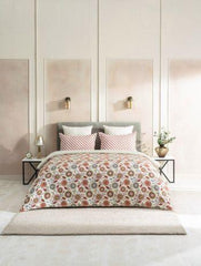 D'Decor Optima Eloise Garnet Red Ethnic Single Bed Sheet - enera