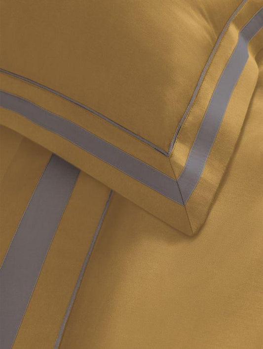 D'Decor Urban Timeless Collection Harvest-Gold Cement Color Plain King Size double Bedsheet with 2 pillow covers - enera