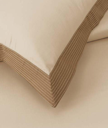 D'Decor Urban Timeless Collection Avalon Oat Cappuccino Color Plain King Size double Bedsheet with 2 pillow covers - enera