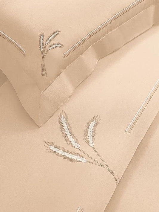 D'Decor Urban Timeless Collection Wheatgrass Biscuit Color Plain King Size double Bedsheet with 2 pillow covers - enera