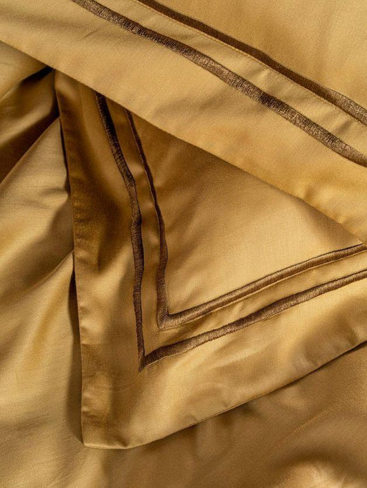 D'Decor Spotlight Collection Cinnamon Color Plain King Size double Bedsheet with 2 pillow covers - enera