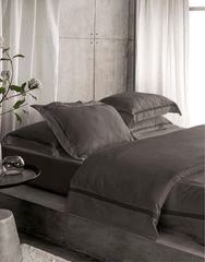 D'Decor Spotlight Collection Charcoal Color Plain King Size double Bedsheet with 2 pillow covers - enera