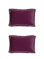D'Decor Duet Collection Ruby Wine Color Plain King Size double Bedsheet with 2 pillow covers - enera