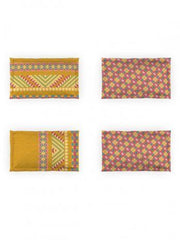 D'Decor Phulkari Collection Glory-Ochre King Size Double Bedsheet - enera