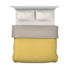 D'Decor Creme Collection Mellow Yellow Color Double Bed Quilt - enera