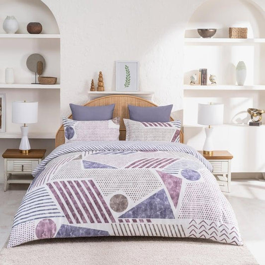 D'Decor Cherish Collection Persian Violet-Purple Single Bedsheet - enera