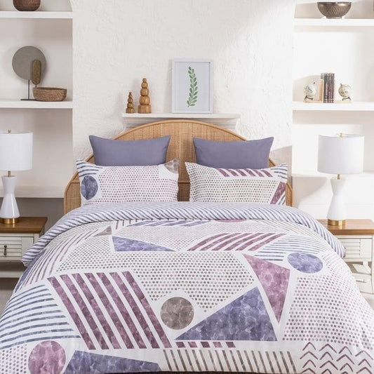D'Decor Cherish Collection Persian Violet-Purple Single Bedsheet - enera