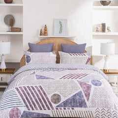D'Decor Cherish Collection Persian Violet-Purple Single Bedsheet - enera