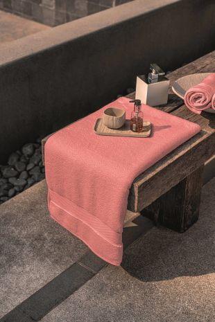 D'Decor Crest Collection Coral Pink Bath Towel - enera