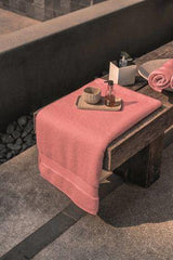 D'Decor Crest Collection Coral Pink Bath Towel - enera