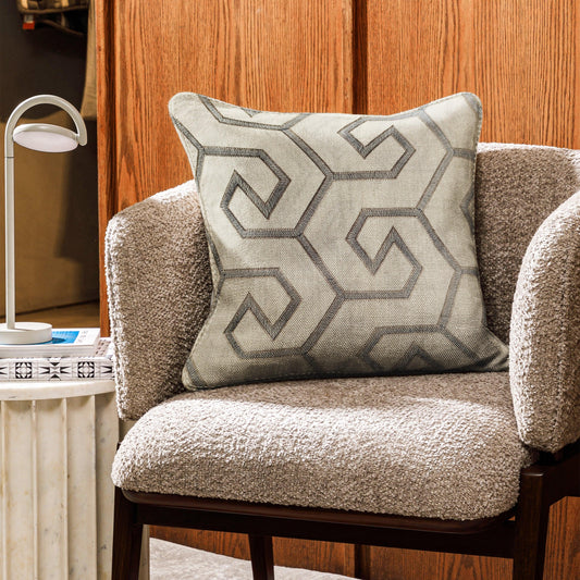 Enera GMF Libe Em 868 Ivory Color 16x16 Inch Cushion Cover
