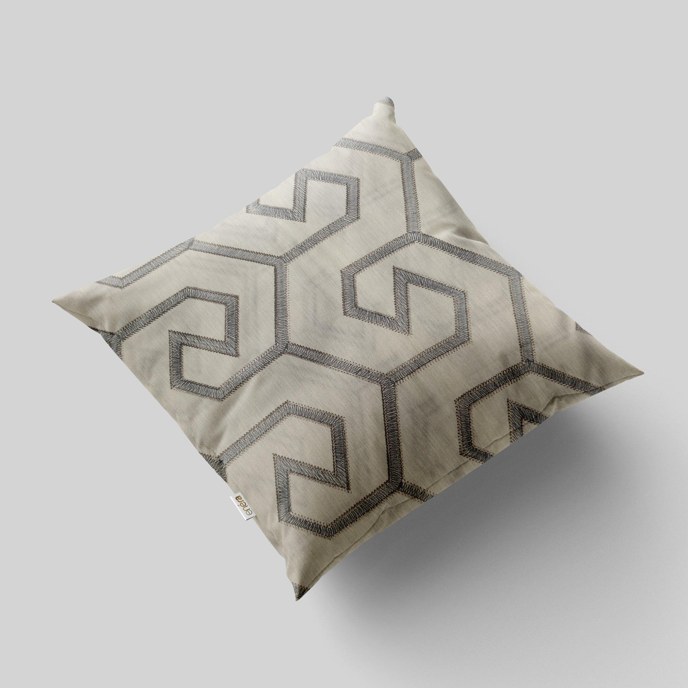 Enera GMF Libe Em 868 Ivory Color 16x16 Inch Cushion Cover - enera