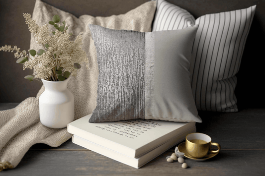Enera Center Stripe Double Shade Color 16X16 Inch Cushion Cover - enera