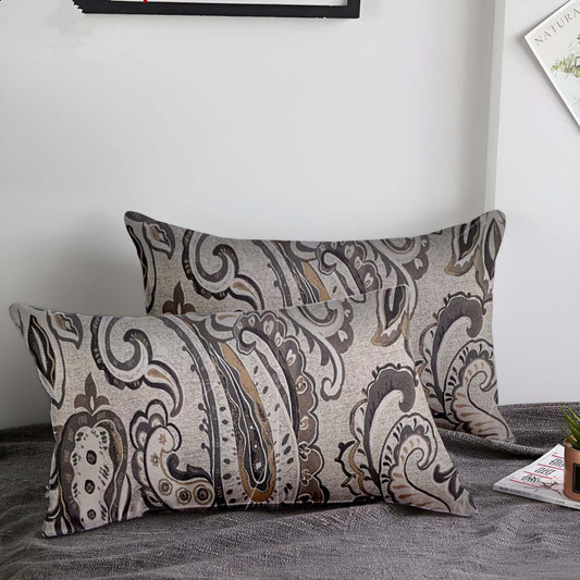 Enera KCF Pers-705 Grey Color 11x19 Inch Cushion Cover - enera