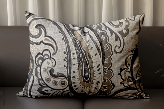 Enera KCF Pers-705 Grey Color 11x19 Inch Cushion Cover - enera
