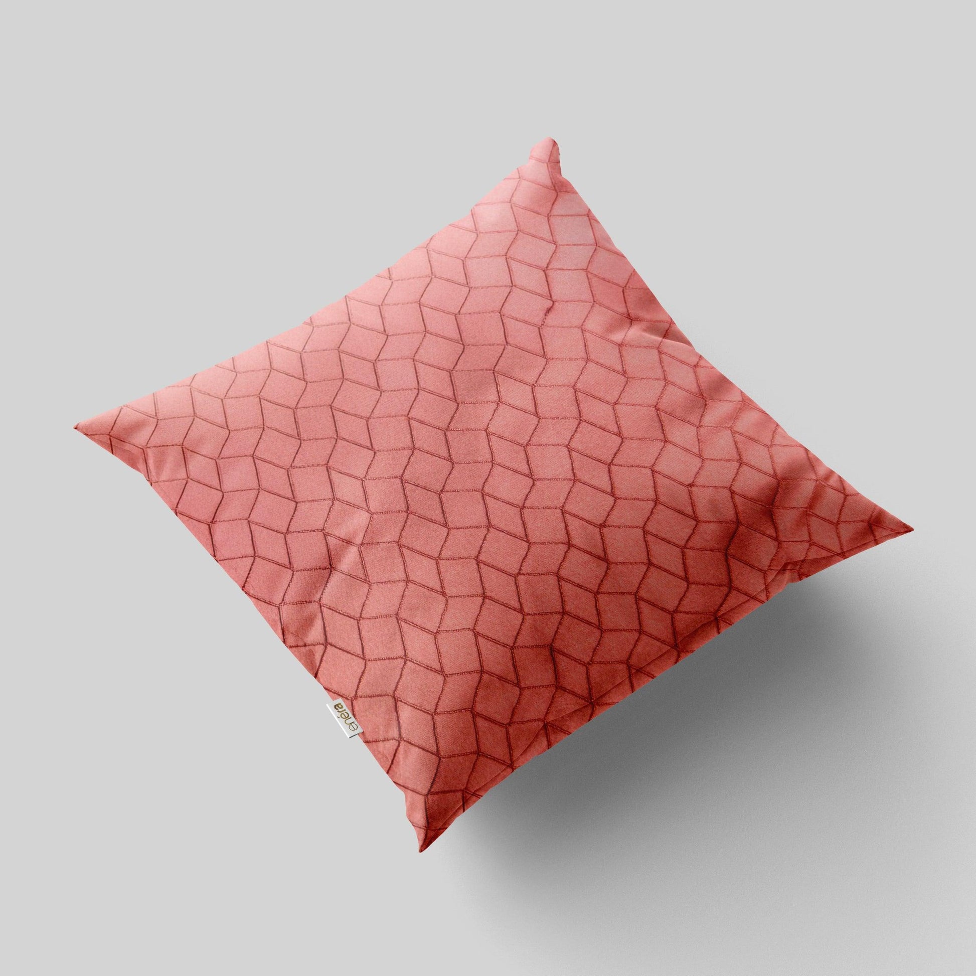 Enera KCF Dune Texture Burgundy Color 16x16 Inch Cushion Cover