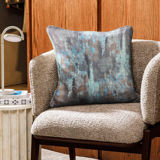 Enera KCF Perd-707 Blue Color 16x16 Inch Cushion Cover