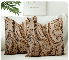 Enera KCF Pers-702 Light Brown Color 18x18 Inch Cushion Cover - enera