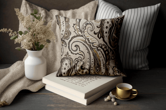 Enera KCF Pers -705 Grey Color 18x18 Inch Cushion Cover - enera