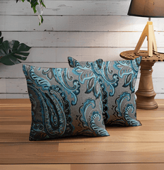 Enera KCF Pers-708 Grey Color 18x18 Inch Cushion Cover - enera