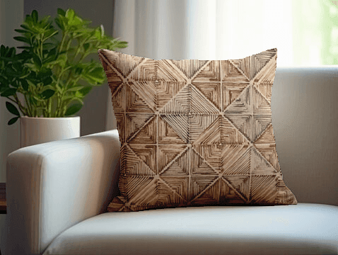 Enera KCF Pina Sn 29219 Brown Color 18x18 Inch Cushion Cover - enera