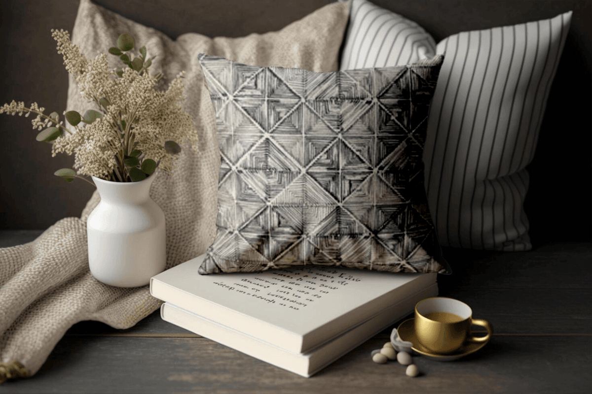Enera KCF Pina Sn 29227 Grey Color 18x18 Inch Cushion Cover - enera