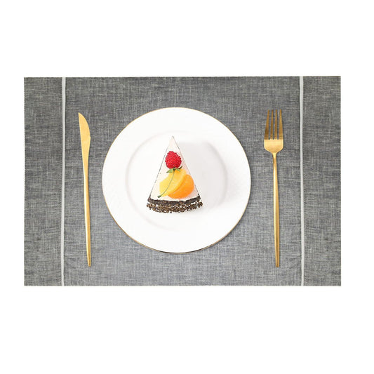 enera Cotton Linen Dining & Side Table Mat – 30cm x 45 cm, Pack of 6 - enera