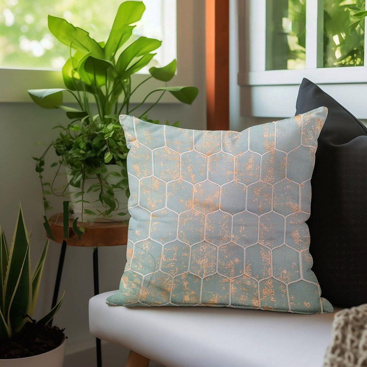 Enera DDR Char 38 Texture Sky Color 16x16 Inch Cushion Cover - enera