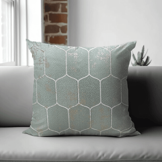 Enera DDR CHAR Blue Color 18x18 Inch Cushion Cover - enera