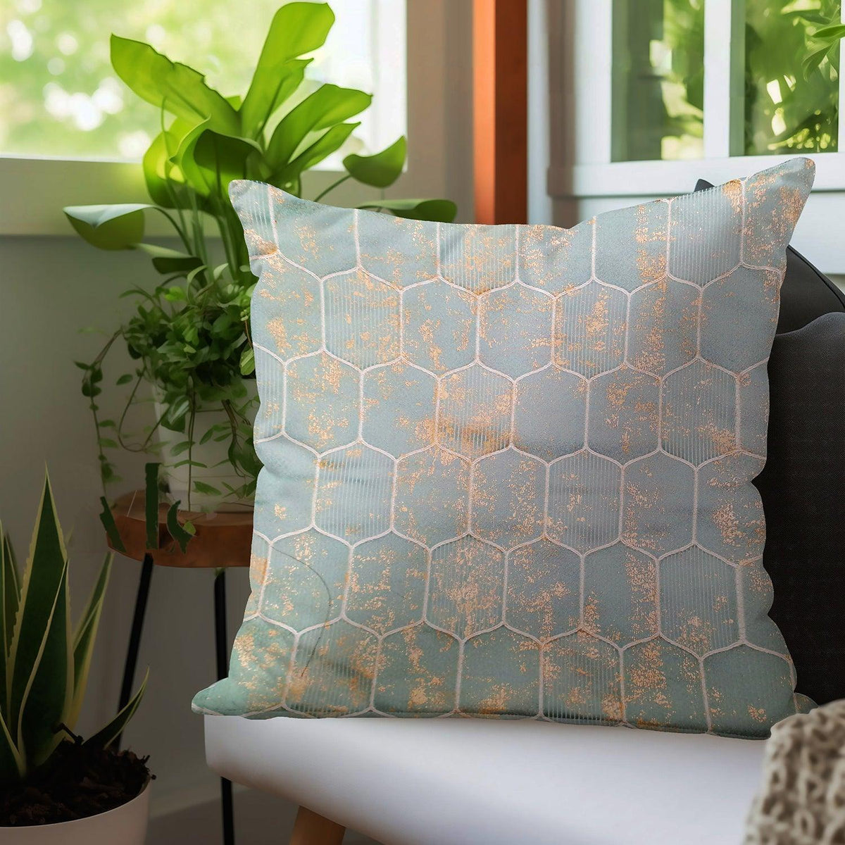 Enera DDR CHAR 38 Sky Color 18x18 Inch Cushion Cover - enera