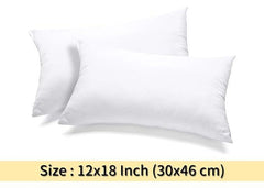 Enera Premium Polyester Fibre White (11 x 19 Inch) Cushion Fillers - Pack of 1 Pcs - enera