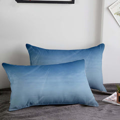 Enera Glam 630 Sea Blue Color 11x19 Inch Plain Cushion Cover - enera