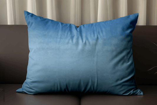 Enera Glam 630 Sea Blue Color 11x19 Inch Plain Cushion Cover - enera