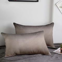 Enera Glam 608 Light Brown Color 11x19 Inch Plain Cushion Cover - enera