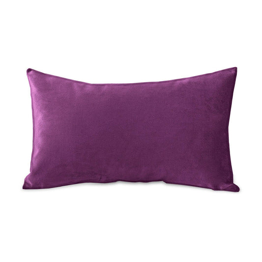 Enera Glam 642 Purple Color 11x19 Inch Plain Velvet Cushion Cover - enera