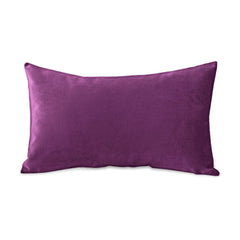 Enera Glam 642 Purple Color 11x19 Inch Plain Velvet Cushion Cover - enera