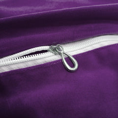 Enera Glam 642 Purple Color 11x19 Inch Plain Velvet Cushion Cover - enera