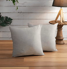 Enera Glam 628 Elegant Silver Color 18x18 Inch Plain Cushion Cover - enera