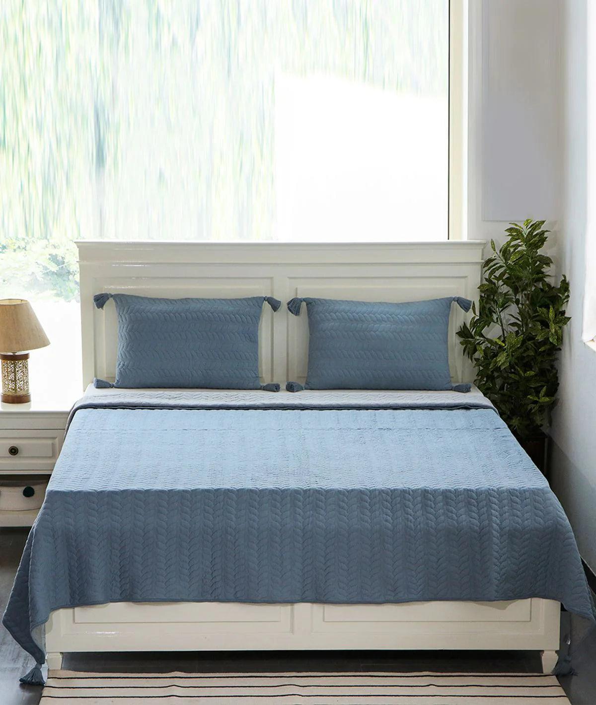 Pluchi Bedspread Set 100% Pure Cotton (Set of 3) - enera