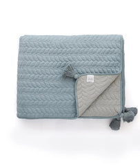 Enera Uzoma Cadet Blue and Alice Blue Color King Size Bedcover - enera
