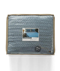 Enera Uzoma Cadet Blue and Alice Blue Color King Size Bedcover - enera