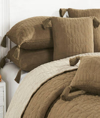 Enera Diamond Linked Fab Green Color King Size Bedcover - enera