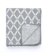 Enera Rhombus Medium Grey & Natural Color Double Bed Dohar - enera